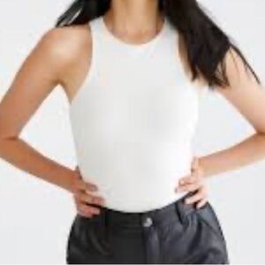 🎬 Set of 2 Aeropostale Seriously Soft Sculpt High-Neck Tank Black & White Size S